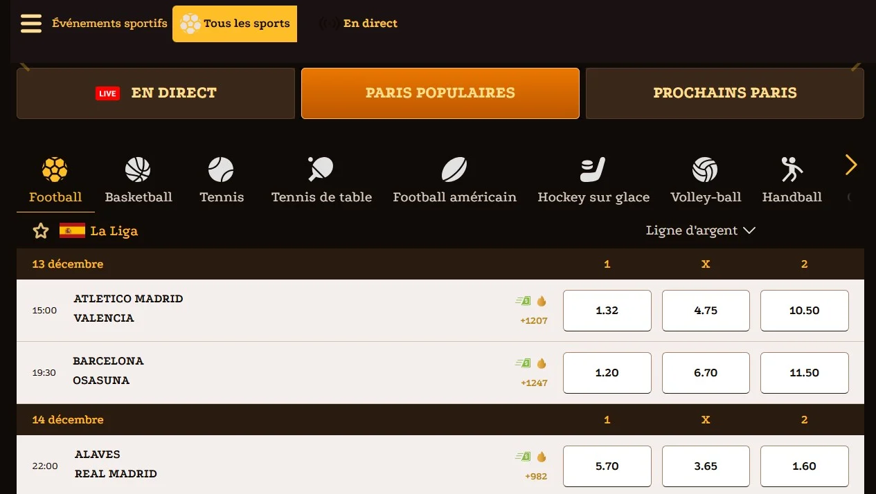 Paris sportifs sur Lizaro